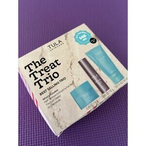 Tula Skincare Set The Treat Trio New Eye Balm Face Cleanser Day Night Cream